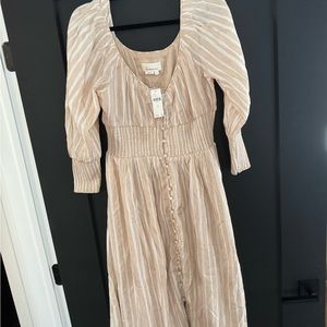 Anthropologie striped midi dress NWT